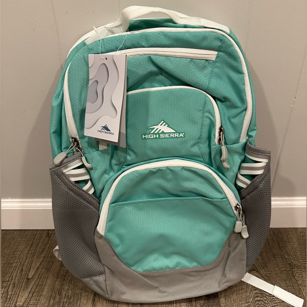 High Sierra Swoop SG Backpack w/ Laptop Sleeve 30L- Aquamarine- NWT
